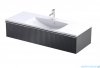 Oristo Etna Konsola podumywalkowa wisząca Ryflowana 120x45x25 czarny mat OR52-SD1S-120-8R